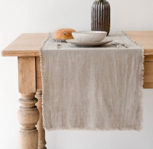 LINEN TABLE RUNNER Flax