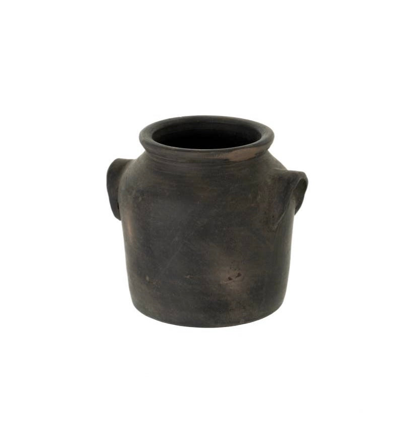 BURNT TERRACOTTA VASE