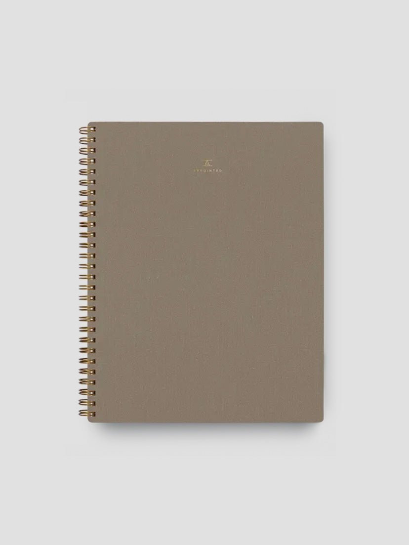 A Taupe Appointed notebook