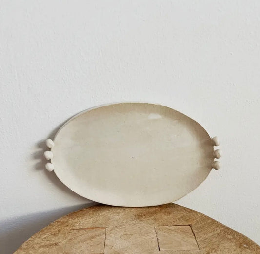 Ellipses Tray - 9" x 6" Handcrafted Ceramic Catchall (USA)