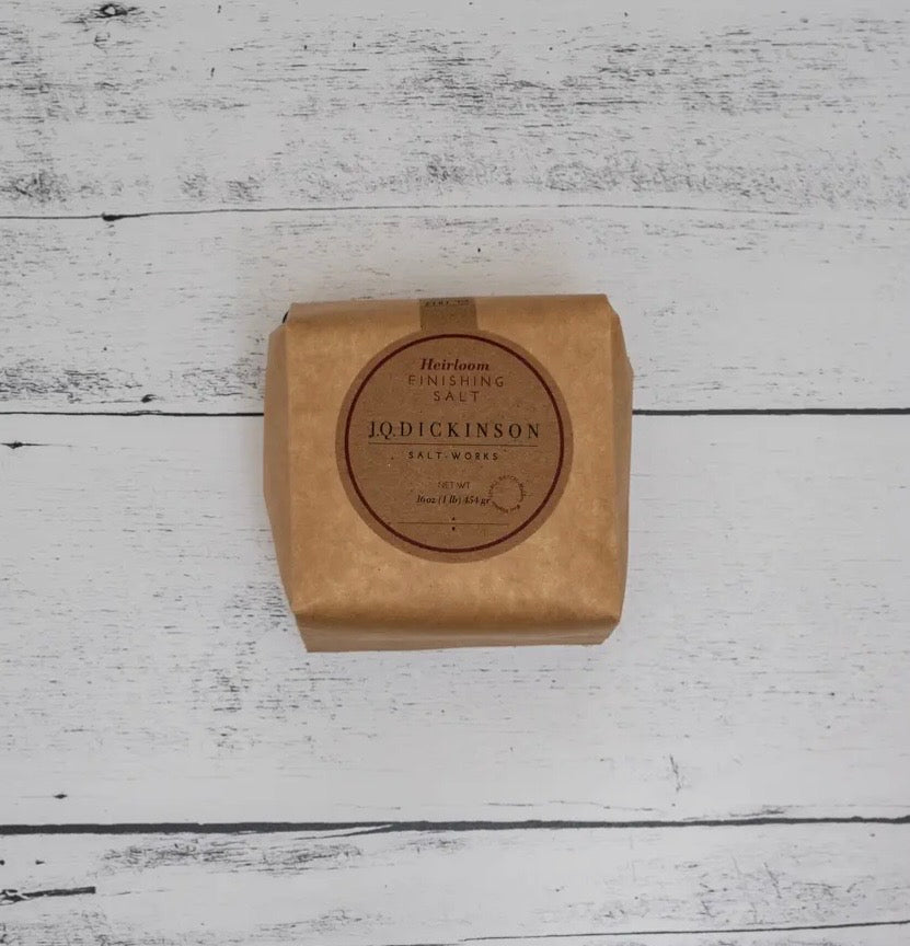 J. D. Dickinson finishing salt in kraft paper packaging.