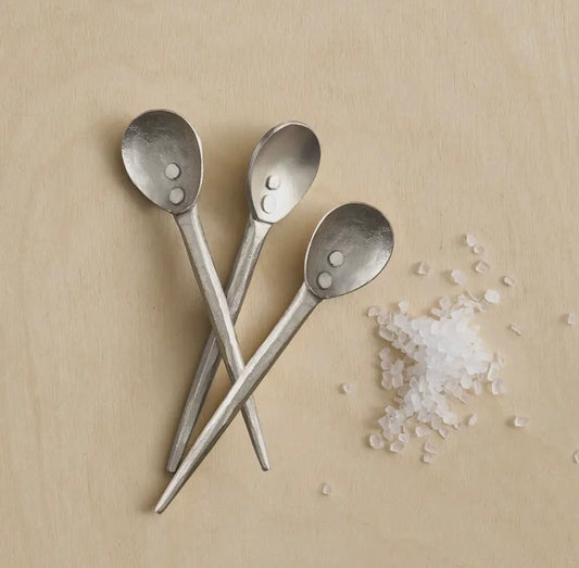 Mini Forged Spoon with rock salt - Stainless Steel