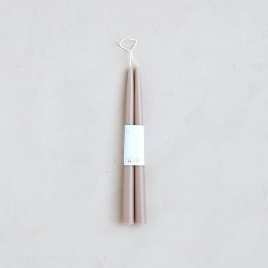Greige hand dipped tapers.