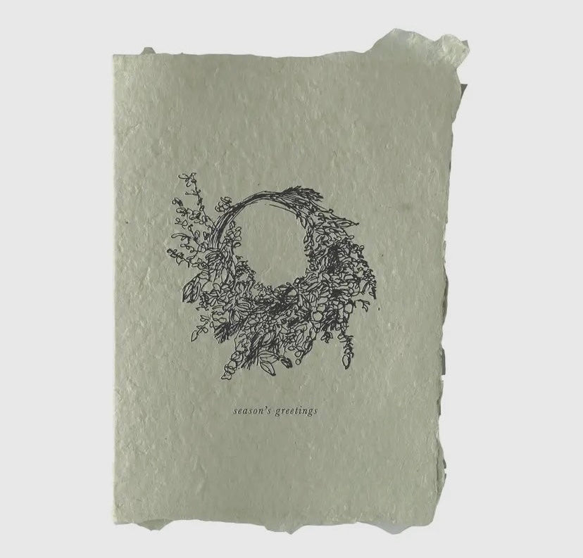 Wreath holiday card.