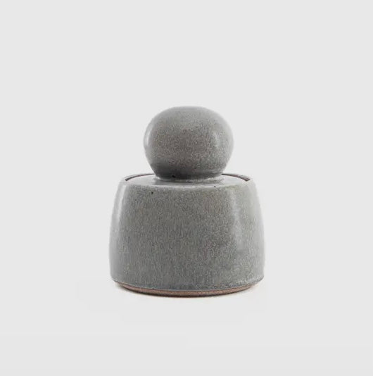 Stash Jar - Handmade Stoneware with Knob Lid (USA)
