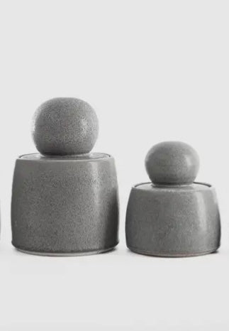 Stash Jar - Handmade Stoneware with Knob Lid (USA)