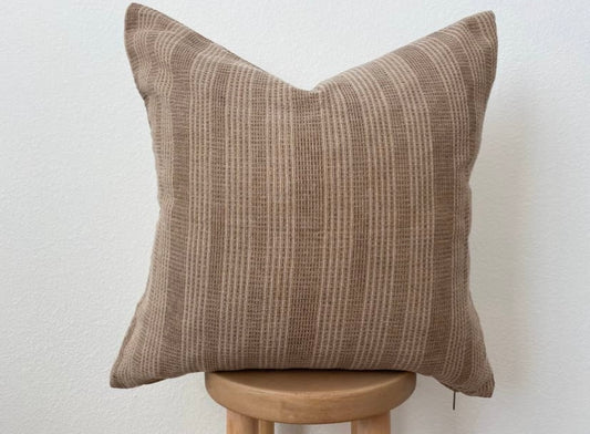 Hand-block printed cotton pillow cover designed in California and handmade in Thailand. 