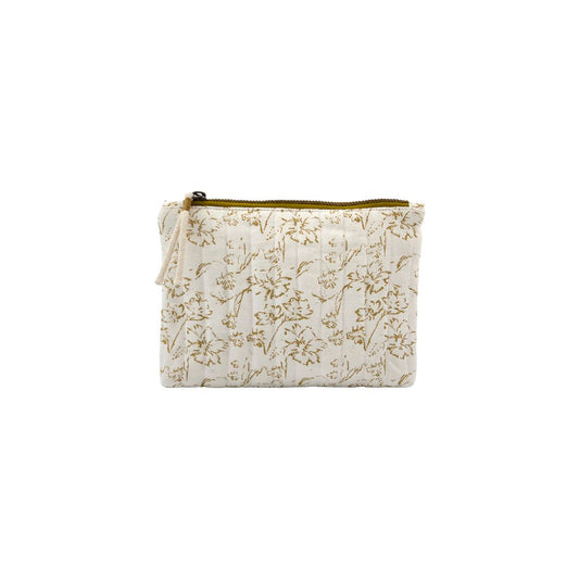 IVORY FLORAL POUCH