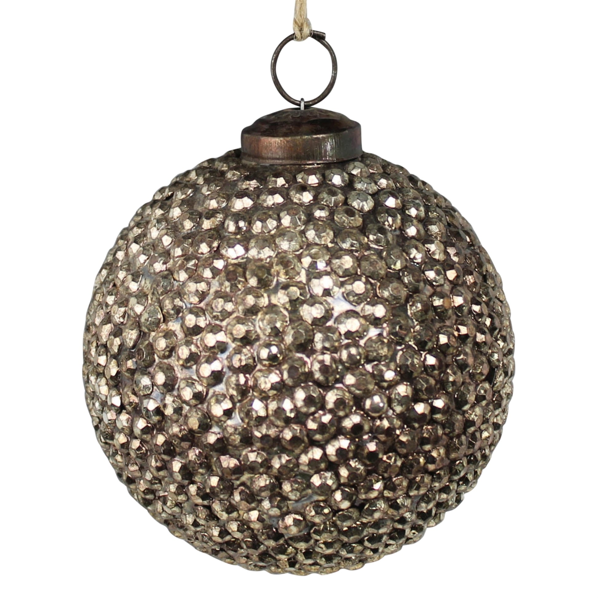 BRONZE BEADED ORNAMENT LARGE