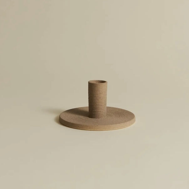 MINIMALIST TAPER HOLDER  NATURAL CLAY