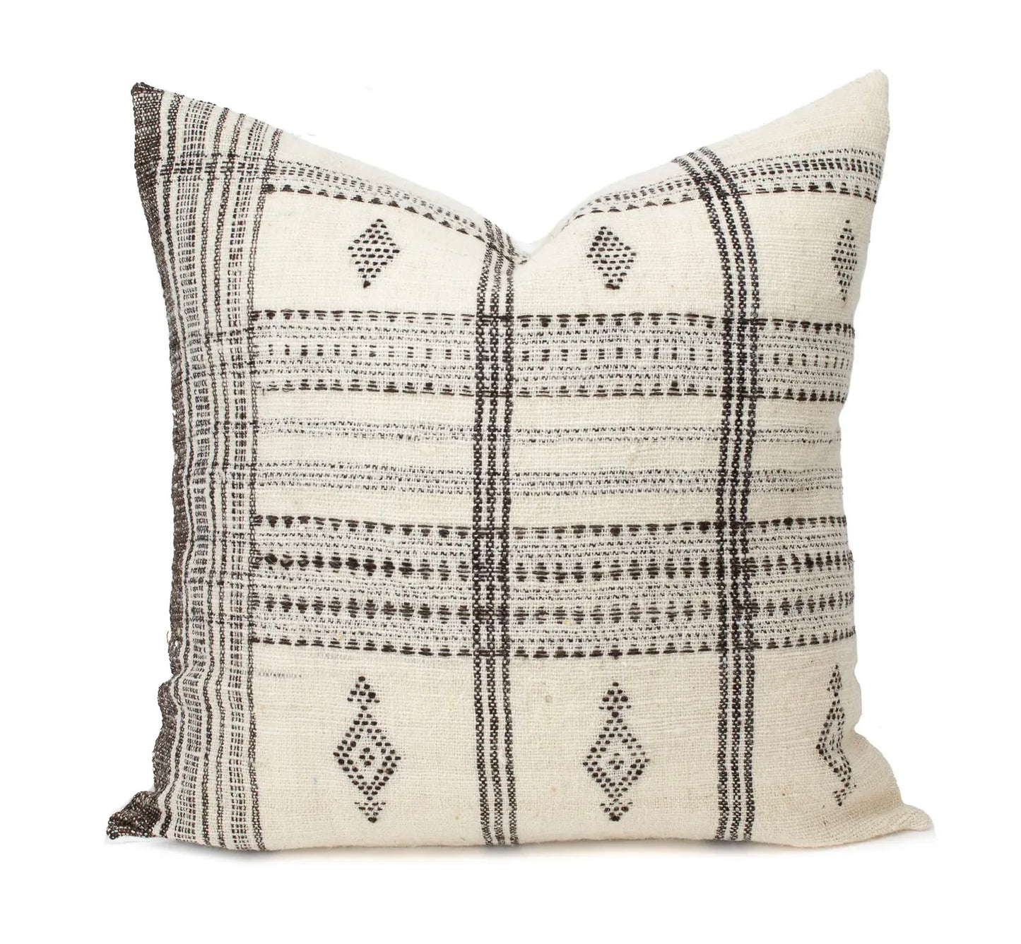 Indian Wool Pillow Cover Ivory