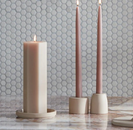 HEXAGON PILLAR CANDLE The Floral Society