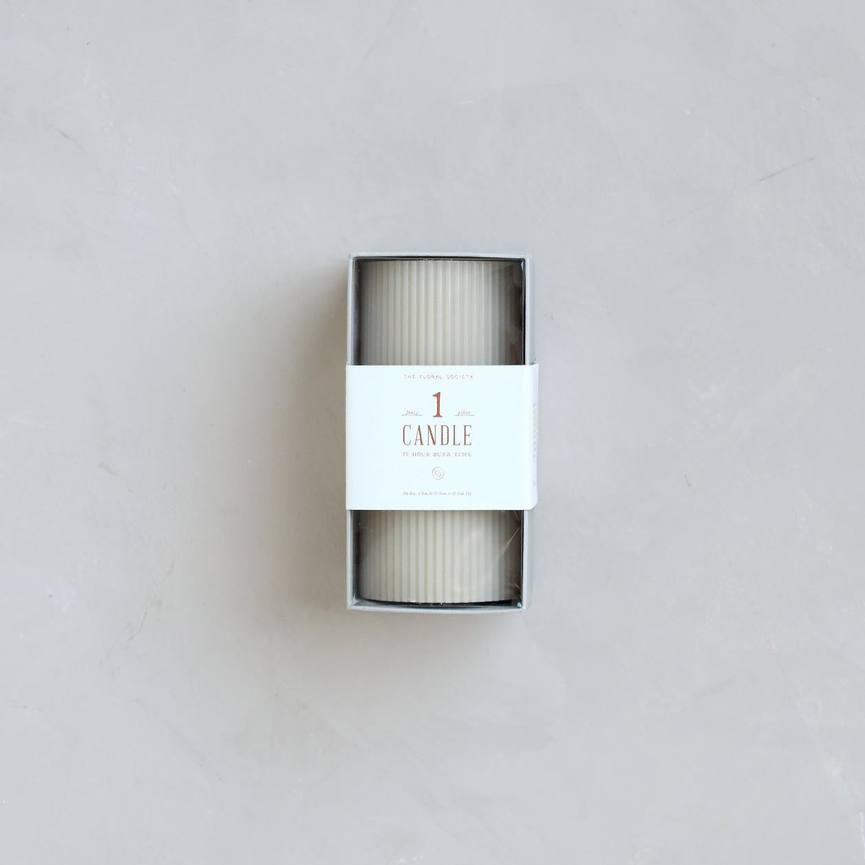 RIBBED PILLAR CANDLE